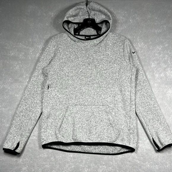 Nike Hypernatural Therma Hoodie Pullover Soft Warm Gray Women Large 806981-063 - Picture 1 of 9